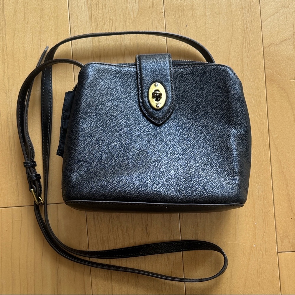 Fossil Lana Crossbody bag Black Leather